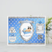 Prince Royal Baby Blue & Silver Pillow Chip Bag (Staand voorkant)