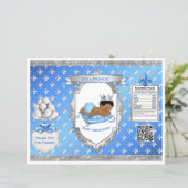Prince Royal Baby Blue & Silver Pillow Chip Bag (Staand voorkant)