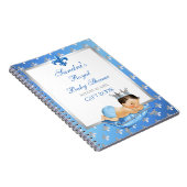 Prince Royal Baby Blue & Silver Pillow Gift Guest Notitieboek (Rechterzijde)