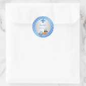 Prince Royal Baby Blue & Silver Pillow Ronde Sticker (Tas)