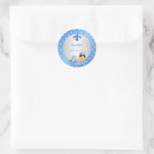 Prince Royal Baby Blue & Silver Pillow Ronde Sticker (Tas)