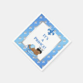 Prince Royal Baby Blue & Silver Pillow Servet (Hoek)