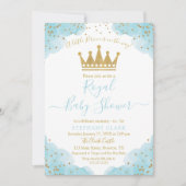 Prince Royal Baby shower waterverf Uitnodiging (Voorkant)