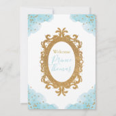 Prince Royal Baby shower waterverf Uitnodiging (Achterkant)