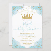 Prince Royal Baby shower waterverf Uitnodiging