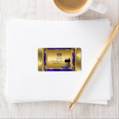 Prince Royal Blue Baby shower Regal Gold Boy Etiket (Insitu)