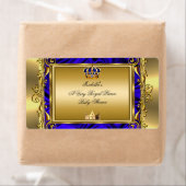 Prince Royal Blue Baby shower Regal Gold Boy Etiket (Insitu)