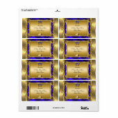 Prince Royal Blue Baby shower Regal Gold Boy Etiket (Full Sheet)
