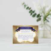 Prince Royal Blue Gold Crown Boek aanvragen Informatiekaartje (Staand voorkant)