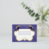 Prince Royal Blue Gold Crown Luier Raffle Informatiekaartje (Staand voorkant)