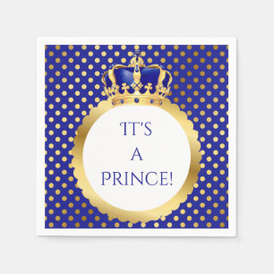 Prince Royal Blue & Gold Crown Servet