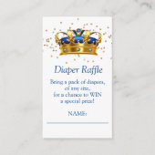 Prince Royal Blue Goud Olifant Luier Raffle Informatiekaartje (Voorkant)