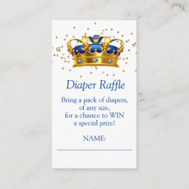 Prince Royal Blue Goud Olifant Luier Raffle Informatiekaartje