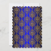 Prince Royal Blue Regal Crown Baptism Invite Kaart (Achterkant)