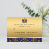 Prince Royal Blue Regal Crown Doop RSVP (Staand voorkant)