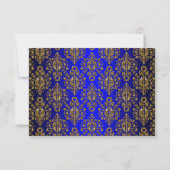 Prince Royal Blue Regal Crown Doop RSVP Kaartje (Achterkant)