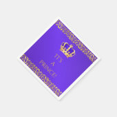 Prince Royal Paarse en gouden kroon Servetten (Hoek)