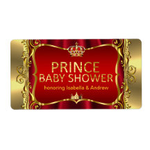 Prince Royal Red Baby shower Gold Boy