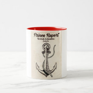 Prince Rupert, Brits-Columbia nautische poster Tweekleurige Koffiemok