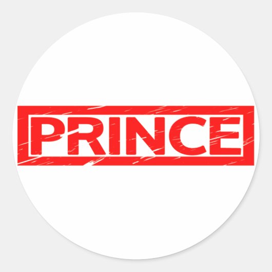 Prince Stamp Ronde Sticker (Voorkant)