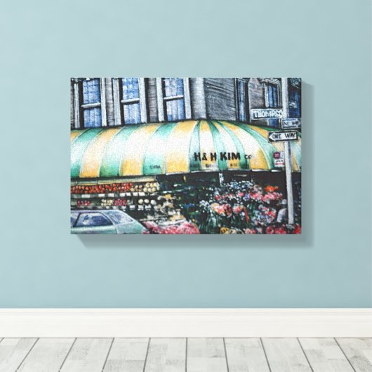Prince Street Corner, New York City Canvas Afdruk (Insitu (Houten vloer))