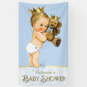 Prince Teddy Beer Baby Shower Spandoek