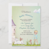 Prince Unicorn Crown Baby Boy Shower Kaart (Voorkant)