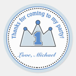 Prince Verjaardagsfeestje Favor Stickers