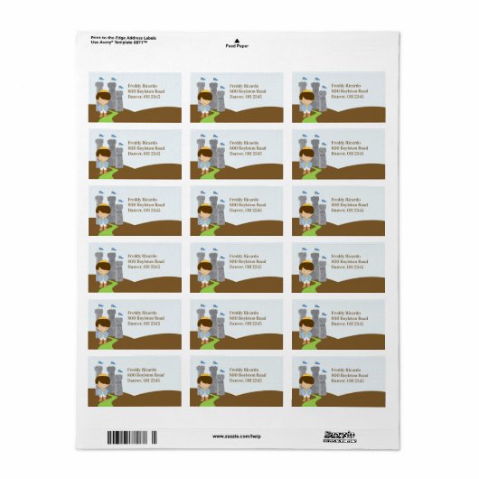 Prince Verzendadres Label (Full Sheet)