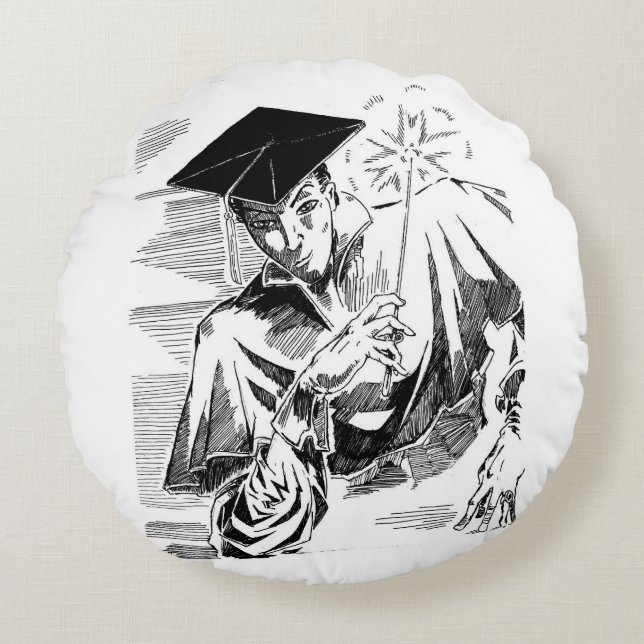 Prince Von Dread/Gaius the Grumpy Sheep Pillow Rond Kussen (Voorkant)