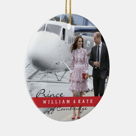 Prince William en Catherine Keramisch Ornament (Rechts)
