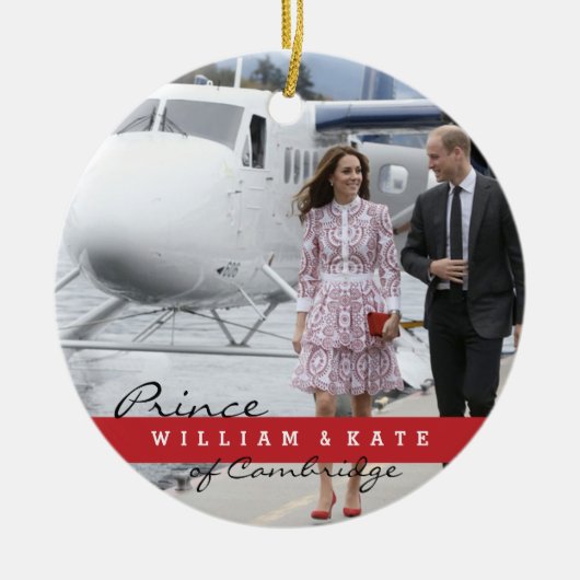 Prince William en Catherine Keramisch Ornament (Voorkant)