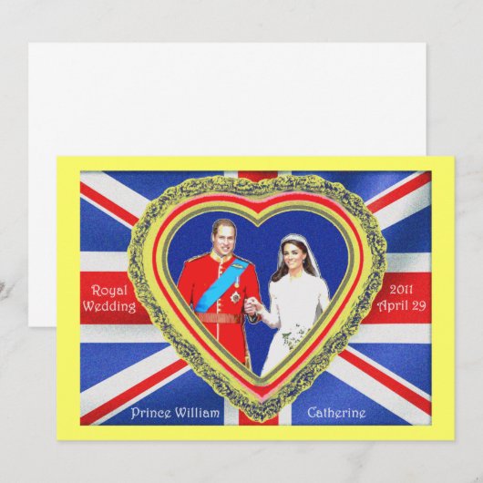 Prince William en Catherine Royal Wedding (Voorkant / Achterkant)