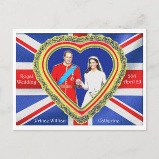 Prince William en Catherine Royal Wedding Briefkaart
