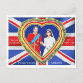 Prince William en Catherine Royal Wedding Briefkaart (Voorkant)