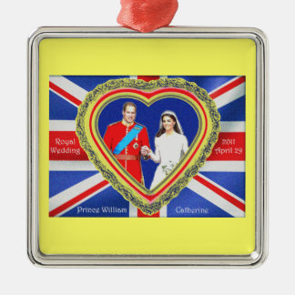 Prince William en Catherine Royal Wedding Metalen Ornament
