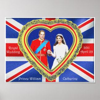 Prince William en Catherine Royal Wedding Poster