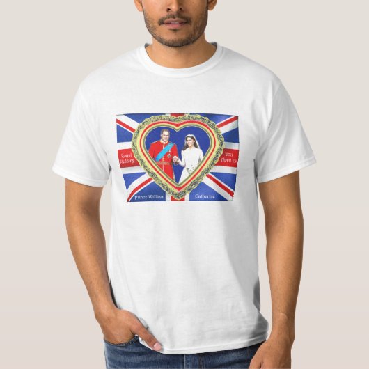 Prince William en Catherine Royal Wedding T-shirt (Voorkant)