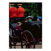 Prince William en Princess Diana over The Mall