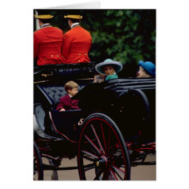 Prince William en Princess Diana over The Mall