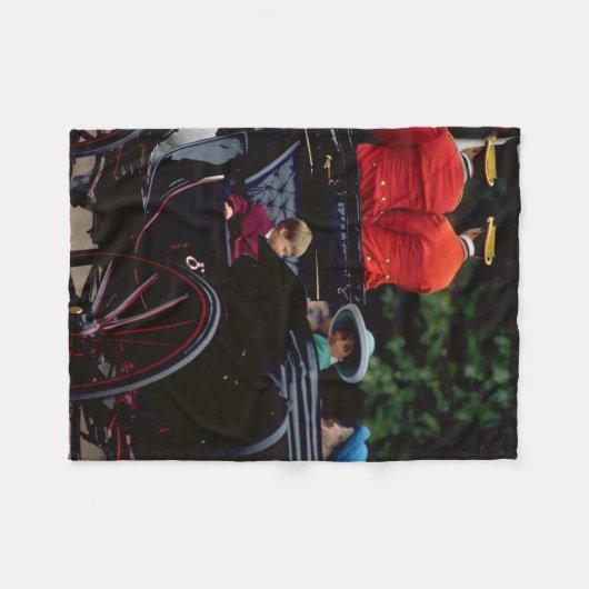 Prince William en Princess Diana over The Mall Fleece Deken (Voorkant (Horizontaal))