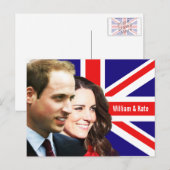 Prince William & Kate Postcard Briefkaart (Voorkant / Achterkant)
