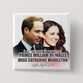 Prince William & Kate Royal Wedding Button (Voorkant)