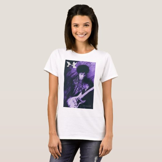 Prince with Doves Digital Art Tshirt van Julie (Voorkant volledig)