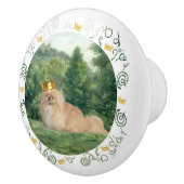 Princely Pekingese Keramische Knop (Rechts)