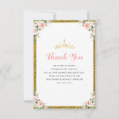 princes baby shower bedankt je kaart (Voorkant)