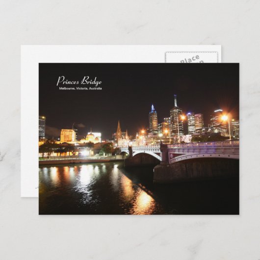 Princes Bridge Melbourne Australia briefkaart (Voorkant / Achterkant)