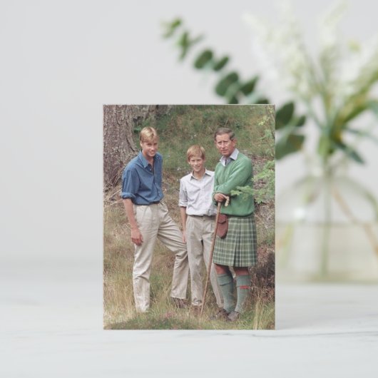 Princes Charles William Harry 1995 Briefkaart (Staand voorkant)