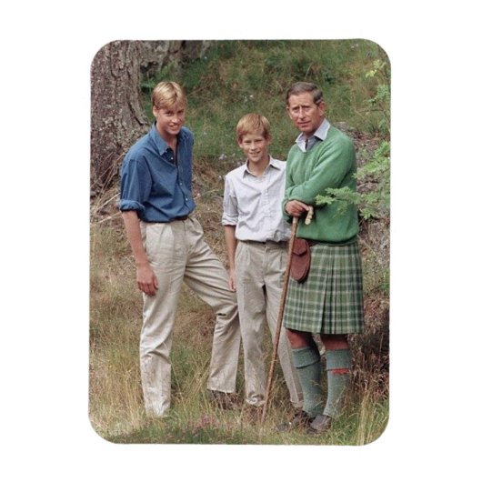 Princes Charles William Harry 1995 Magneet (Verticaal)