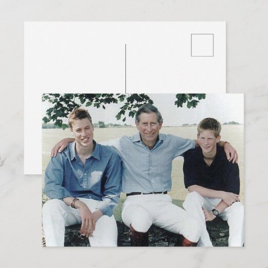 Princes Charles William Harry 1999 Briefkaart (Voorkant / Achterkant)